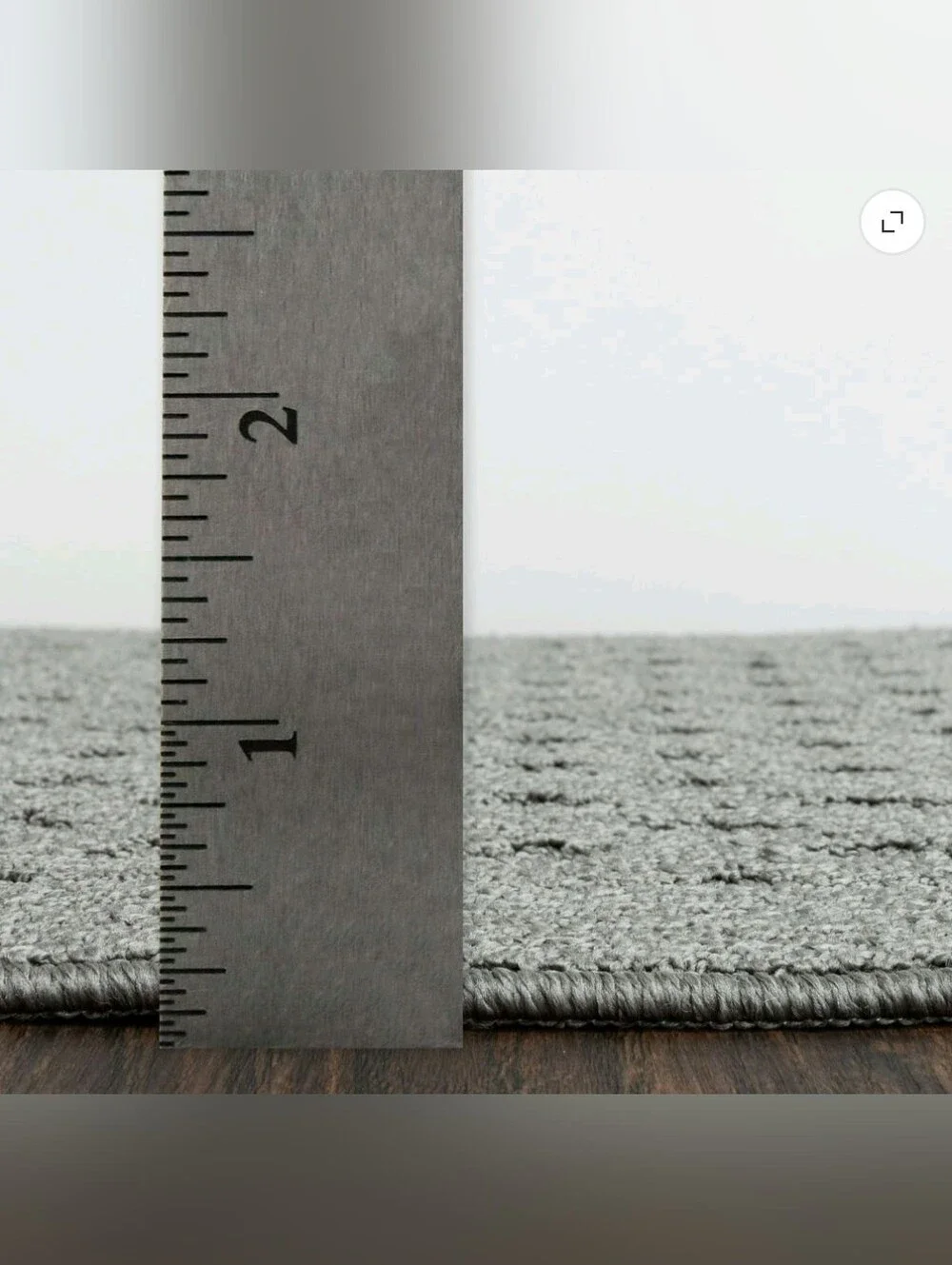 Mainstays Dylan Solid Diamond Olefin Pewter Gray Indoor Runner Rug, 1'9